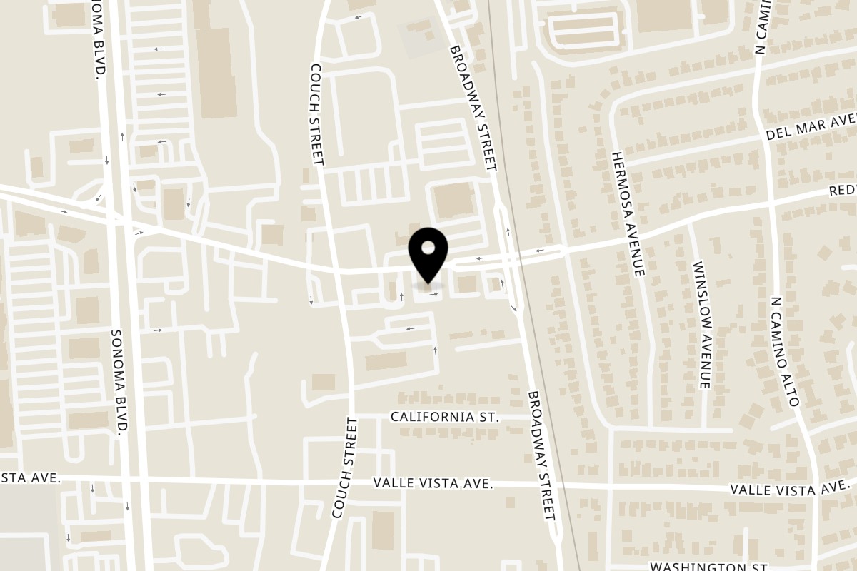 Map showing the location of WattaBun on 1015 Redwood St in Vallejo